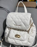 CHARLES&KEITH菱格大容量柔软多用背包书包双肩包包女包生日礼物CK2-60151400 Cream奶白色 S 实拍图