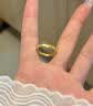 中国黄金（CHINA GOLD）黄金碎冰冰戒指男女足金素圈指环固口情侣对戒节日生日礼物送女友 碎碎冰戒指 圈号12【国金礼盒】 约1g 实拍图