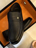 老人头（LAORENTOU）皮鞋男士头层牛皮牛筋底耐磨商务休闲爸爸鞋 510907119 黑 41  实拍图