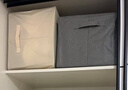 登比布艺收纳箱衣服棉被整理箱玩具衣物储物箱百纳箱 米色66L2只装 实拍图