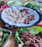 电烤盘多功能电烧烤炉家用无烟烤肉锅不粘烤盘铁板烧圆形插电煎锅 28cm煎锅+送面包夹 1层 实拍图