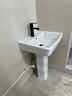 柯鲸 洗手盆方形立柱盆卫生间陶瓷洗手池台盆阳台洗脸盆面盆洗组合 C款立柱盆+下水配件+单冷龙头 实拍图