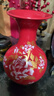 悦灵美 景德镇陶瓷器中国红花瓶摆件中式酒柜装饰品客厅书房插花工艺品 中国红牡丹赏瓶 实拍图