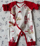全棉时代宝宝过年拜年衣服婴儿针织连体衣新生儿喜庆红色服 全棉红 59码 实拍图