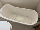 捷贝（Jebe baby）成人浴桶大人泡澡桶沐浴桶加厚全身可坐大号家用带盖浴缸塑料浴盆 【特惠款加厚】象牙白1.2米-无盖 实拍图