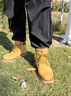 骆驼（CAMEL）王俊凯同款马丁靴高帮秋户外工装大黄靴男 GE122W7757T 金黄 42 实拍图