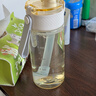 京东京造 水杯 运动大容量儿童吸管杯子学生 【PPSU黄金树脂】轻盈白550mL 实拍图