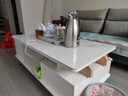 沐瑾宁岩板茶几现代简约2025新款客厅卧室轻奢小户型实木生态板茶几边几 加高款纯白色岩板茶几120cm 实拍图