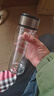 【京东物流配送】高硼硅双层玻璃杯大容量泡茶杯水杯子茶水分离杯 【双层加厚】茶杯350ml1只 实拍图