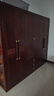 一号豪庭衣柜新中式乌金木衣柜卧室柜子实木衣柜带中抽储物柜衣橱组合家具 六门衣柜(带中抽） 乌金木 实拍图