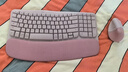 罗技（Logitech）Wave Combo 无线人体工学键鼠套装 垂直鼠标 无线蓝牙鼠标 办公键盘 无线键盘 蓝牙键盘 粉色 实拍图