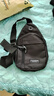 运动跑步包男休闲斜挎包手机包防泼水健身包女单肩包 黑色 实拍图