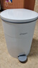 品彩18L卫生间垃圾桶家用厕所客厅带盖大号容量客厅脚踏缓降专用桶 加厚18L【带内桶缓降款】灰白色 实拍图