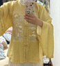 重回汉唐溶溶月竖领对襟袄马面裙套装原创明制汉服女款秋冬款 浅黄色竖领对襟袄/预售 付款60天内发货 S 实拍图