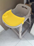 荆婴坊宝宝餐椅婴儿家用吃饭餐桌座椅多功能餐厅酒店商用儿童饭桌 黄色【加厚款】+双层餐盘+置物袋 实拍图