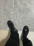 井迈【牛皮】真皮马丁靴男高帮皮鞋英伦中帮男士工装秋冬款黑色皮靴潮 黑色8孔高帮拉链【四季款】 44 标准码 实拍图