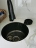 摩恩阳光系列圆形水槽吧台小水槽迷你洗碗槽304不锈钢纳米洗菜盆洗碗池 黑色-圆形抽拉+净水龙头+洗杯器 400x400mm 实拍图