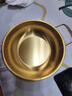 网红海鲜金锅不锈钢韩式锅双耳汤网红泡面金色加厚耐用加固小干锅 金色 20cm 实拍图