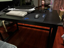 馨美凯电脑桌台式家用简易书桌办公桌简约现代工作台租房卧室学习写字桌 【单桌1.6cm厚桌面】黑架+碳纤色 长120cm*宽70cm*高74cm 实拍图