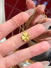 中国黄金（CHINA GOLD）黄金四叶草项链女款足金幸运草吊坠锁骨情人节生日礼物送女友老婆 四叶草吊坠【赠银镀金链】约0.85g 实拍图