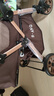 奔昂 婴儿推车可坐可躺轻便避震宝宝折叠婴儿车双向BB童车手推车 升级深卡其+一键单手收+可坐躺+双向推行+四轮高配 实拍图