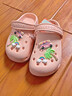 牧童儿童洞洞鞋男女童夏季新款软底室内洗澡拖鞋包头户外沙滩凉鞋小孩 杏桃粉 29 底标190/鞋内长18.5cm 实拍图