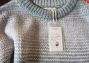 马登工装美式复古渐变条纹毛衣男秋冬美拉德套头圆领混纺男士针织衫 铅灰色 M 实拍图