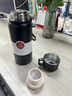 慕馨（moosen）保温杯男士大容量茶水分离泡茶杯316不锈钢水杯子便携壶定制刻字 【抗菌99%】黑色800ml+杯套杯刷 实拍图