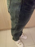 森马（Semir）牛仔裤女冬加绒做旧长裤女生保暖显腿长ins潮直筒裤103724124011 实拍图