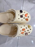 名创优品（MINISO）洞洞鞋男女夏季外穿凉鞋防滑厚底踩屎感包头凉拖鞋 卡其+趣味零食 实拍图