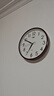 康巴丝（Compas）挂钟 创意简约钟表客厅石英钟表挂墙时钟 c2855 咖木色 26cm直径 实拍图