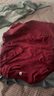 重磅纯棉短袖t恤男高档纯色印花休闲基础款内搭半袖打底衫 酒红 XL  140-155斤 实拍图