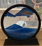 银枪（Yinqiang）流沙画沙漏摆件客厅电视柜酒柜装饰品创意解压办公室桌面轻奢礼物 星空蓝 7寸+底座【直径18CM】 实拍图