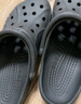 CROCS卡骆驰贝雅暖绒洞洞鞋女暖棉男棉鞋外穿拖鞋|206633 黑/黑-060 (建议买大一码) 40 (250mm) 实拍图