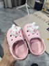 牧童儿童拖鞋夏男宝宝洞洞鞋软底女童卡通洗澡婴幼儿家居鞋萌兔粉140 实拍图