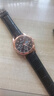 【网红爆款】商务腕表石英运动表休闲皮带男女手表 黑色 实拍图
