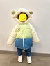 papa爬爬新品冬季儿童男女童羽绒服上衣小耳朵三防羽绒服 绿色 100 cm 实拍图