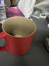 叁旬（sanxun） 知行陶瓷泡茶马克杯带盖过滤水杯女男办公室茶水分离杯子定制 知行马克杯【宫廷红】 实拍图