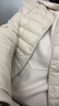 鸭鸭（YAYA）佟丽娅同款轻薄羽绒服女新款冬季短款圆领内胆修身时尚薄外套男 米白色【女款无领】 L 【建议100-115斤】 实拍图