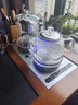 丰谷全自动上水电热水壶 茶台烧水壶 家用办公嵌入式茶桌茶几一体机茶具电茶炉套装 1L （37*20cm）底部上水银色-蒸茶款 实拍图