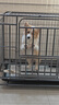 憨憨宠 狗笼 狗笼子中大型犬小型犬带厕所加粗加固金毛拉布拉多方管笼子 黑浮银94*64*83.5CM含轮高度 65斤内适用 实拍图