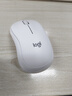 罗技（Logitech）M221 轻音鼠标 无线鼠标 办公鼠标 对称鼠标 带无线微型接收器 米白色 实拍图