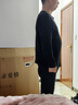 海澜之家（HLA）保暖内衣男士秋衣秋裤男100%纯棉抗菌防螨保暖线衣线裤打底套装 360克加绒加厚羊毛蚕丝考拉绒套装-黑色 XL /175(体重130-150斤) 实拍图