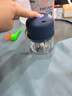绞肉机小型打蒜器家用绞蒜切蒜器多功能辅食料理机电动蒜泥神器蒜蓉机自动切菜机压蒜器 蓝色升级款 0.26L 加厚玻璃杯 6页刀 实拍图