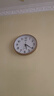 康巴丝（Compas）挂钟客厅静音简约客厅石英钟表挂墙时钟 c2855 金色 26cm直径 实拍图