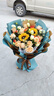 艾斯维娜鲜花速递向日葵混搭花束生日礼物全国同城配送 向日葵香槟韩式花束 实拍图