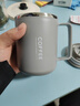 304不锈钢马克杯燕麦牛奶杯子宿舍家用带盖吸管水杯 304内胆【灰色款】 单个杯子 实拍图