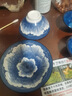 青花斗笠茶杯陶瓷大号主人瓷器功夫茶盏个人家用单茶杯子 （花色随机)80ml2只 实拍图