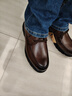 奥康（Aokang）官方男士商务通勤系带舒适休闲皮鞋透气西装牛皮鞋爸爸 棕色 42 实拍图