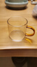 雅集茶具耐热透明玻璃杯家用办公室品茶杯晓茶杯水杯100ml琥珀把6个装 实拍图